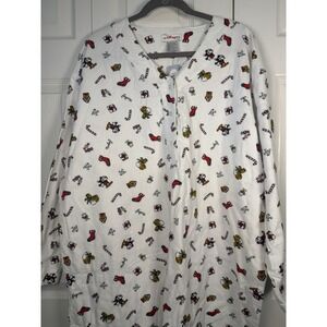 Vintage DISNEY STORE Christmas Mickey Mouse Flannel Night Gown - ONE SIZE